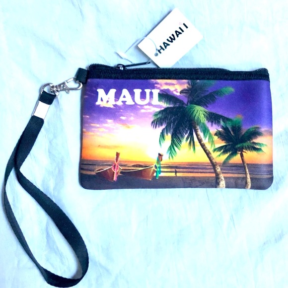 CHIEFLY COMPANY  Maui Sunset wristlet/coin purse size 5 1/2 x 3 1/2 NWT - Picture 2 of 4